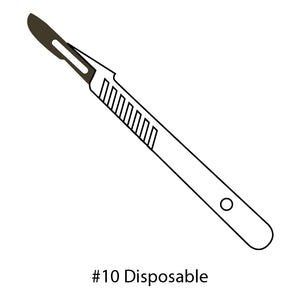 Disposable Scalpel w/ #10 Blade 10 ea.