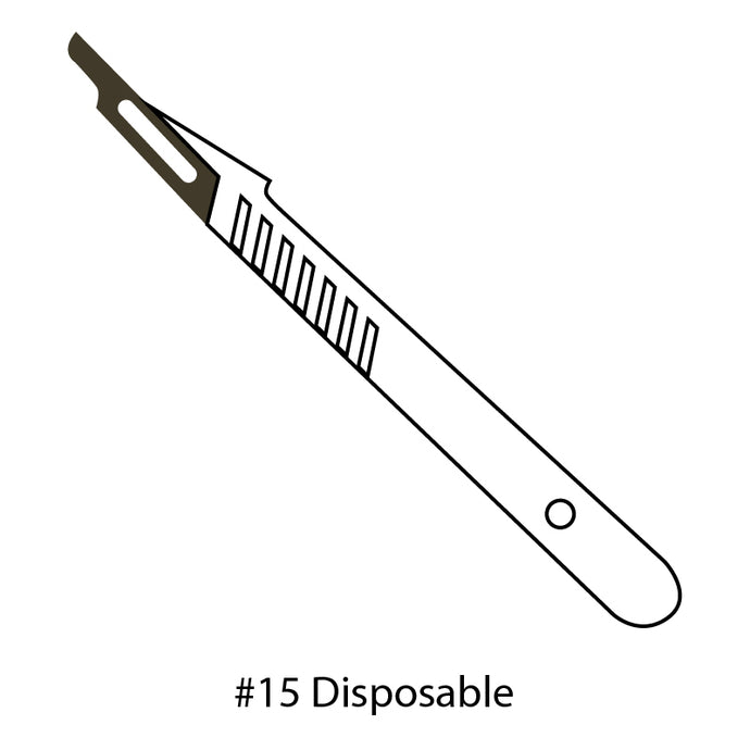 Scalpel w/ #15 Blade, Disposable